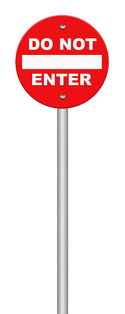 istock no walking lane walkway footpath road sign on pole 500288515