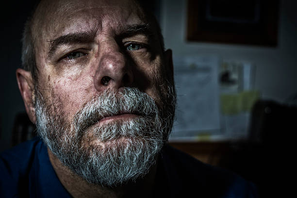 istock Ominous Man Close-Up Mug Shot 500291275