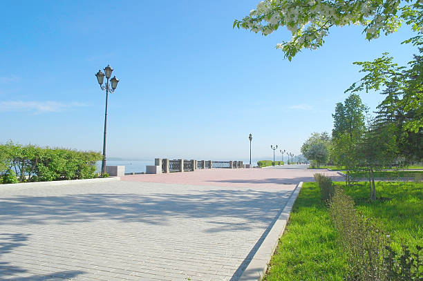 istock View on quay of river Volga 500291737