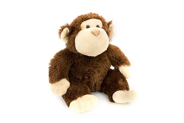 Toy Monkey on a white background