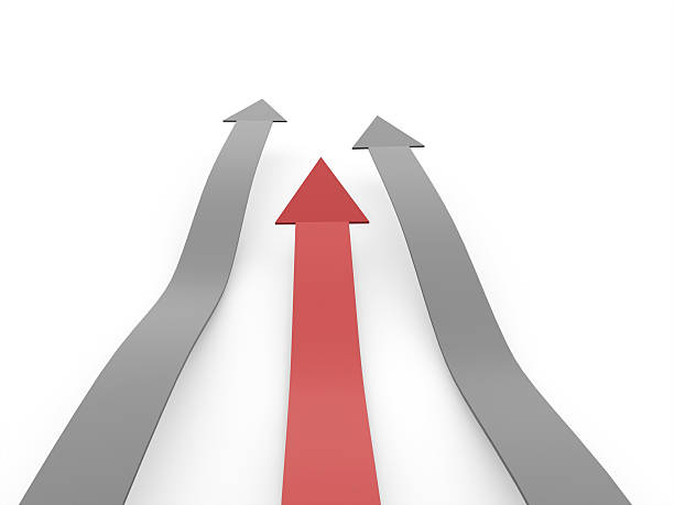 istock Red business concept arrows on white 500292363