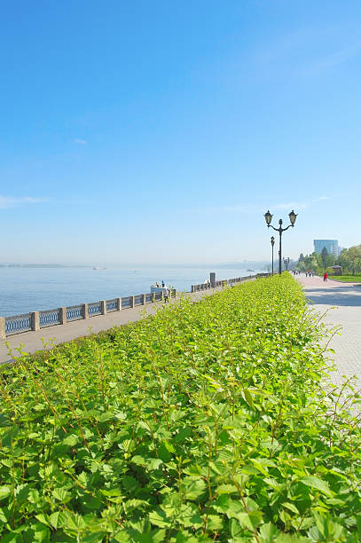 istock View on quay of river Volga 500292365
