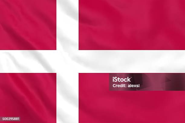 Denmark Flag Stock Photo - Download Image Now - Close-up, Danish Culture, Danish Flag