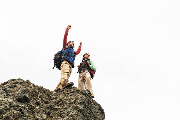 istock Young couple alpinists 500296872