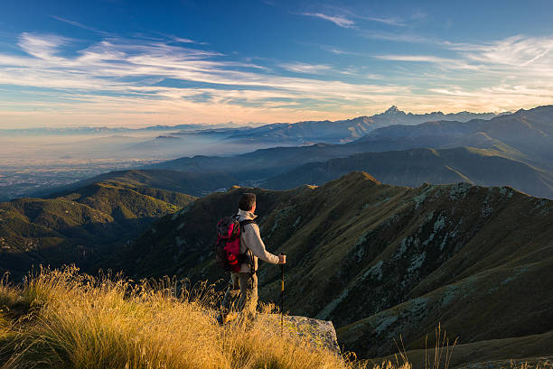 istock Hiker resting on the mountain top 500296986