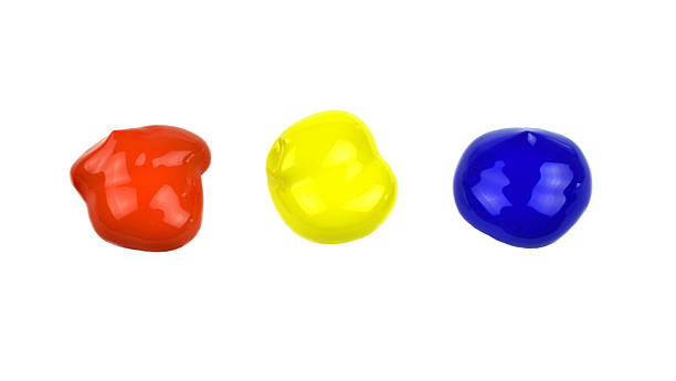 istock Primary paint colors on white background. 500298118