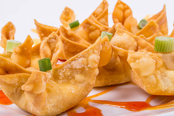 Crab Rangoon Crab Rangoon picture for use in restaurant yangon photos stock pictures, royalty-free photos & images