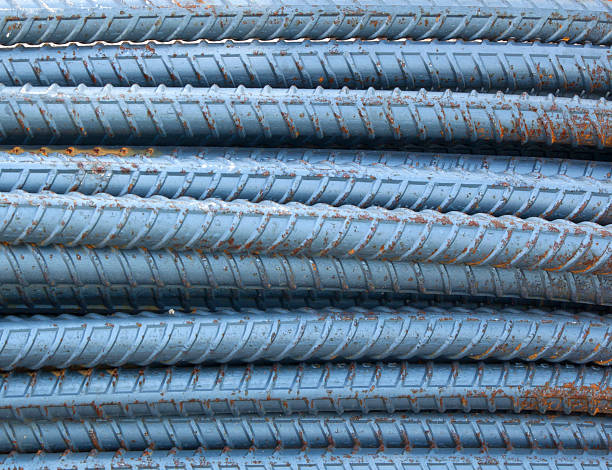 istock Reinforced steel iron rod 500303367