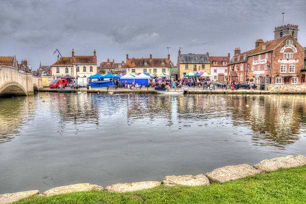 The River Welland, and the Town Meadows, Stamford, Lincolnshire, England.