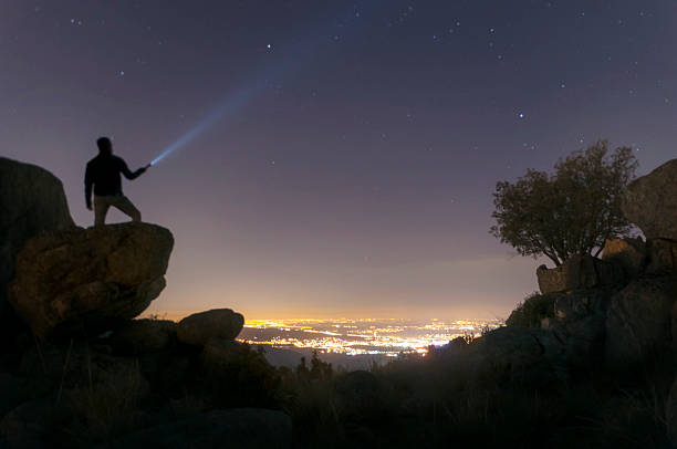 istock Watching the city from the mountain at night-3 500303968