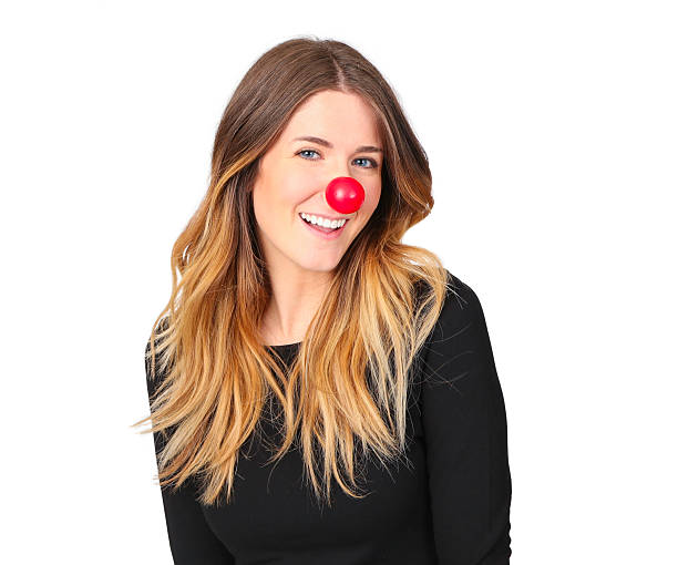 Women posing for Red Nose Day