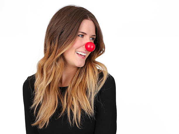 istock Women posing for Red Nose Day 500305188