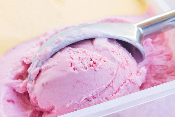 istock scoop of strawberry icecream 500305257