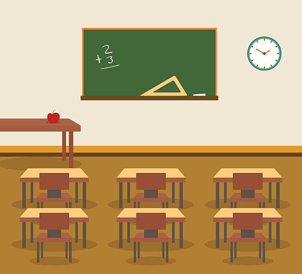 강의실형 내륙발 - blackboard classroom backgrounds education stock illustrations