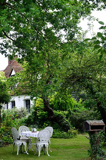 istock Chairs in English garden 500305349