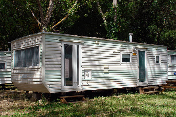 istock Mobil-home in a camp-site 500305493