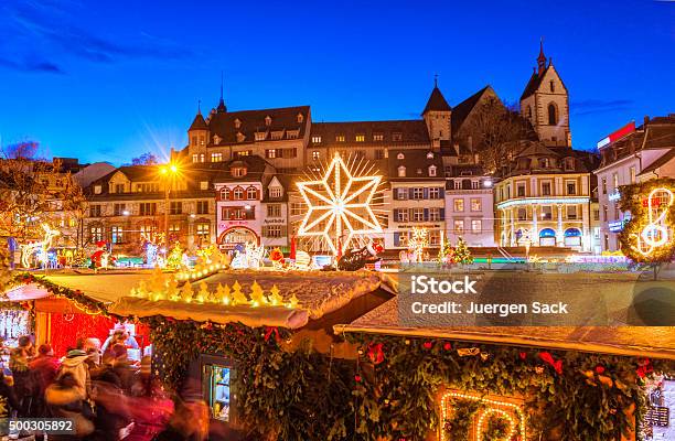 Christmas In Basel Stock Photo - Download Image Now - Basel - Switzerland, Christmas, Christmas Market