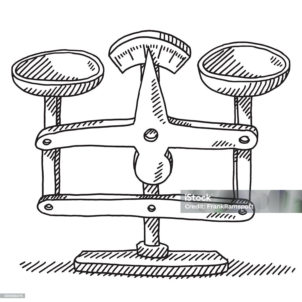 Two Pan Balance Scale Drawing Stock Illustration Download Image Now kroy-weighing-scale-double-pan-balance-model-name-number-kroydp-0-1