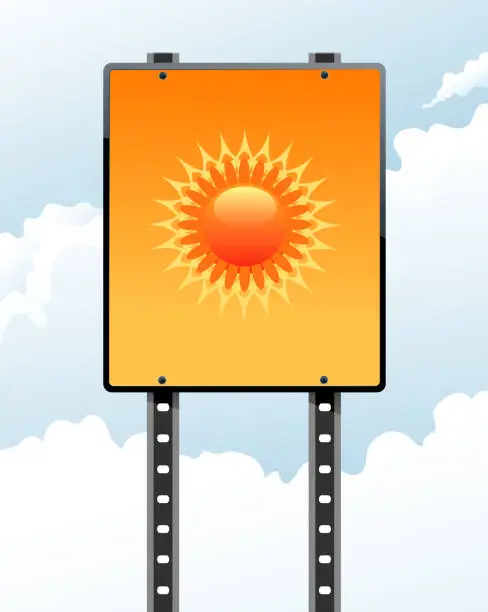 Vector illustration of holiday sun sign
