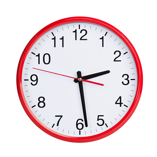 istock Half of the third on a round clock face 500308779