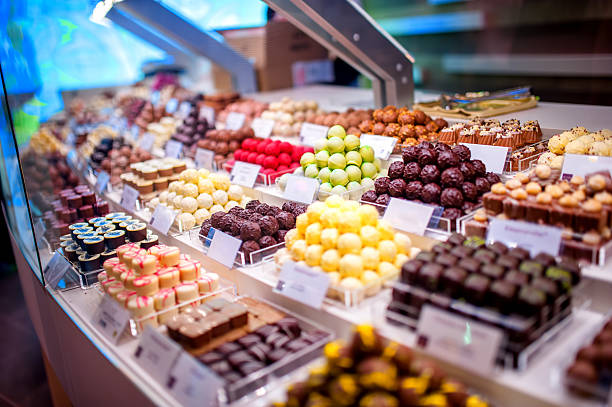 istock chocolate truffes, candies and sweets store on showcase 500320267