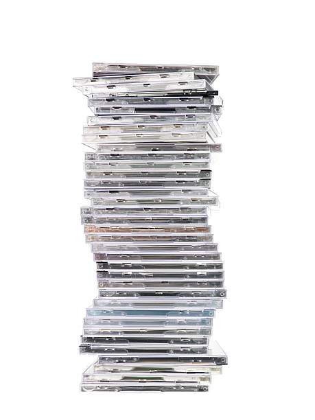 Stack of cd`s stock photo