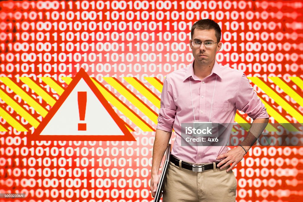 Angry Computer Programmer Looking At Camera Stock Photo - Download ...