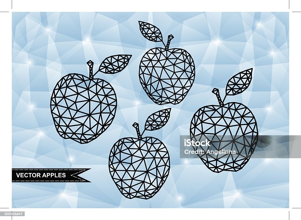 Abstrait triangle des pommes avec en arrière-plan - clipart vectoriel de Abstrait libre de droits