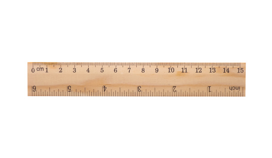 Close-up, simple image of a ruler