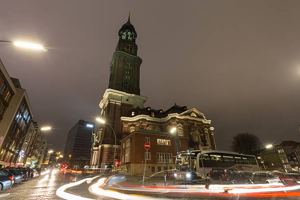 istock st. michaelis church hamburg germany at night 500329636