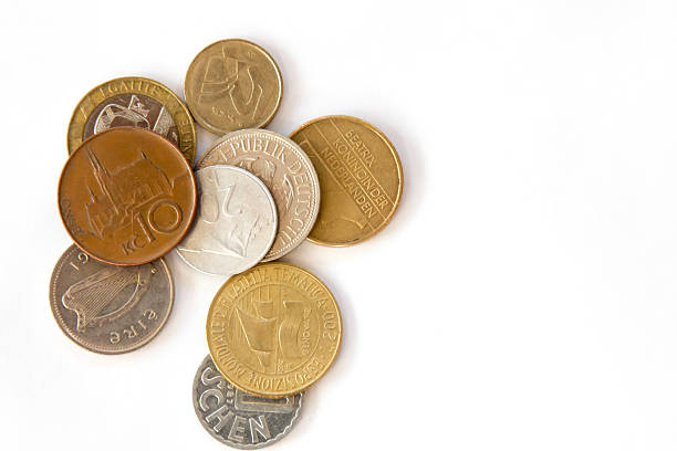 istock Pile of obsolete European coins 500330408