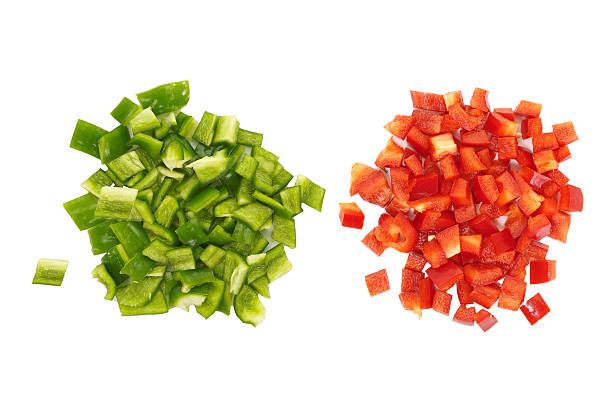 istock Slice Green and red sweet bell pepper 500331442
