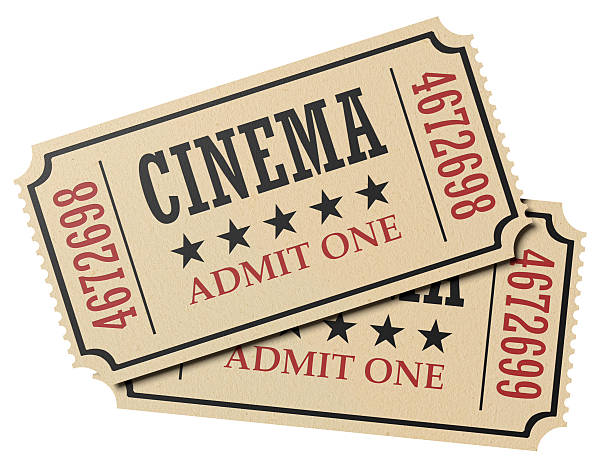 istock Pair of retro cinema tickets isolated 500335912