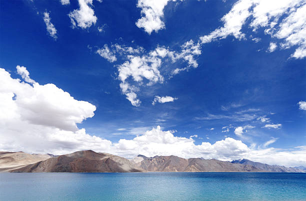 istock Pangong lake and beautiful mountain and sky 500340921