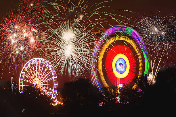 istock Nightshot of a faiground 500341179