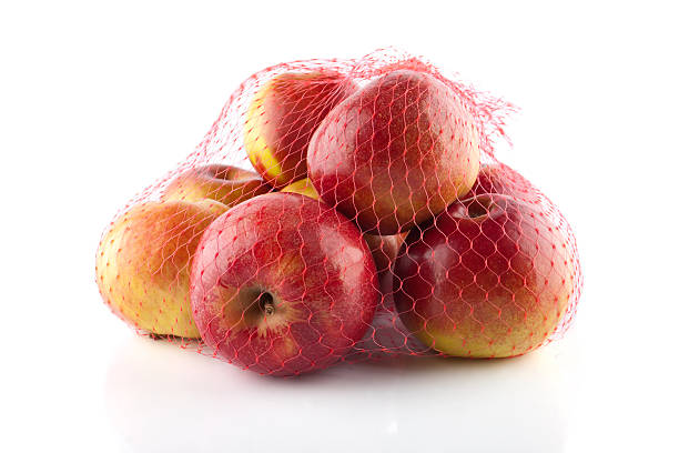 The Heap Of Apples Stock Photo - Download Image Now - Apple - Fruit, Bag,  Grid Pattern - iStock