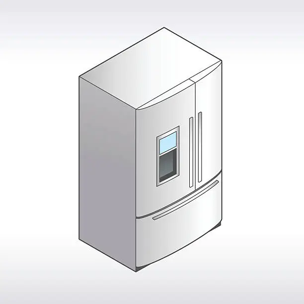 Vector illustration of Refrigerator Illustration