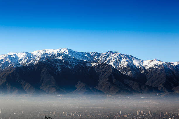 Aerial view of a city Andes, Santiago, Chile Aerial view of a city with mountain in the background, Andes, Santiago, Chile andes photos stock pictures, royalty-free photos & images