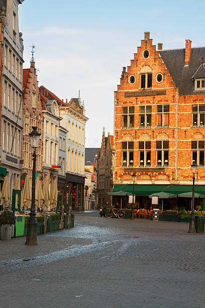 istock Medieval buildings on the Market Square, Brugge 500343111