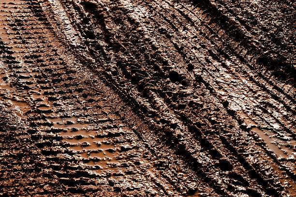 istock Tire Treads in the Mud 500344623