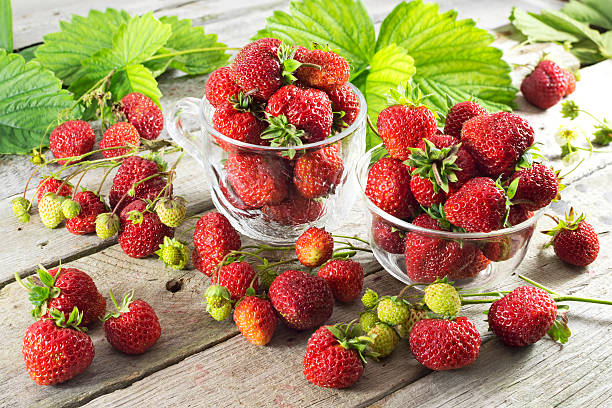 istock Strawberry in glass cups 500344971