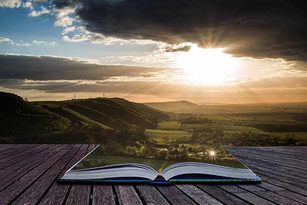 istock Stunning Summer sunset across countryside landscape with dramati 500345359
