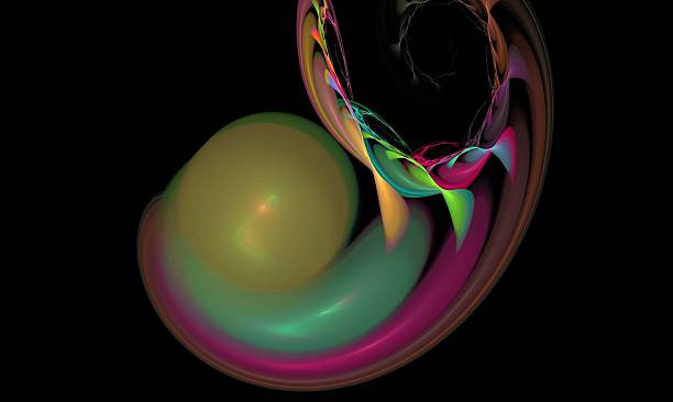 istock Digital Fractal on Black 500347483