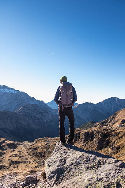 istock Hiker on the top of the mountain 500355358