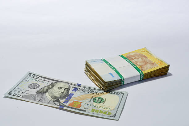 istock Currency exchange. One hundred dollars 500355836