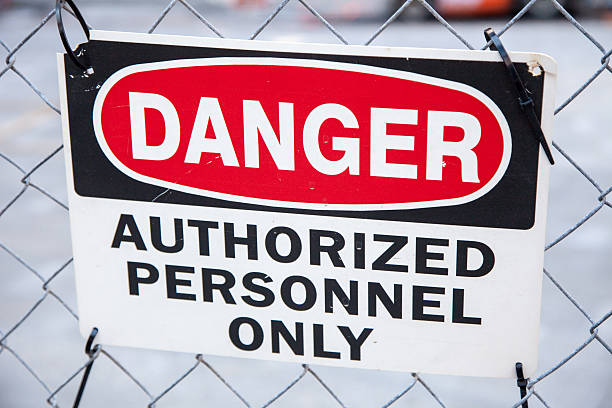 istock Danger authorized personnel only 500356386