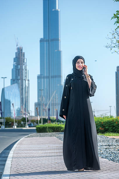 istock Talking on the phone with client in Dubai. Arab Business 500359444