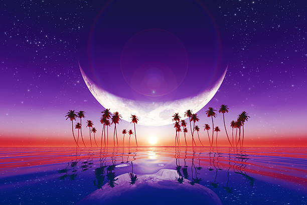 istock big moon over purple sunset 500359807