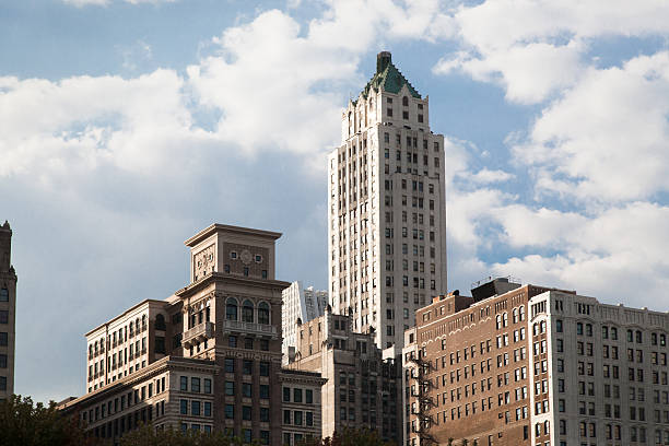 istock Low angle view of skyscrapers in a city, Chicago 500360193