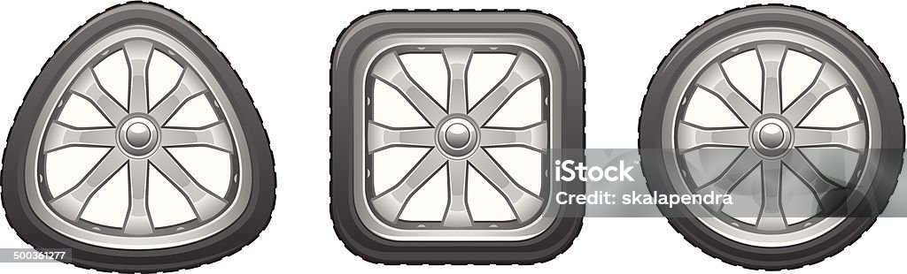 Square Round Wheel Triangular Square Round Wheel Stock Illustration - Download Image Now ...